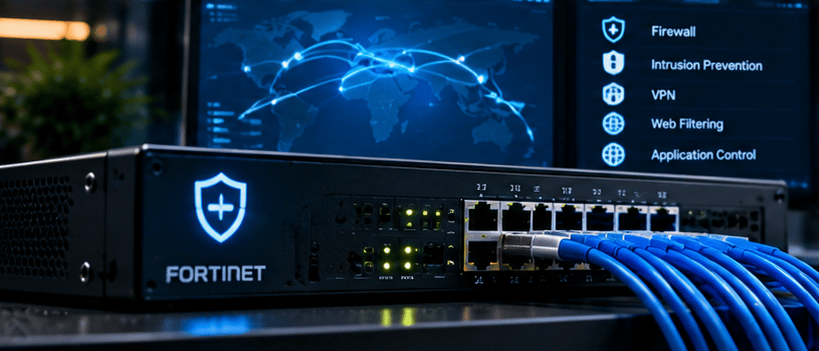 Ağ trafiğini kontrol eden firewall cihazı